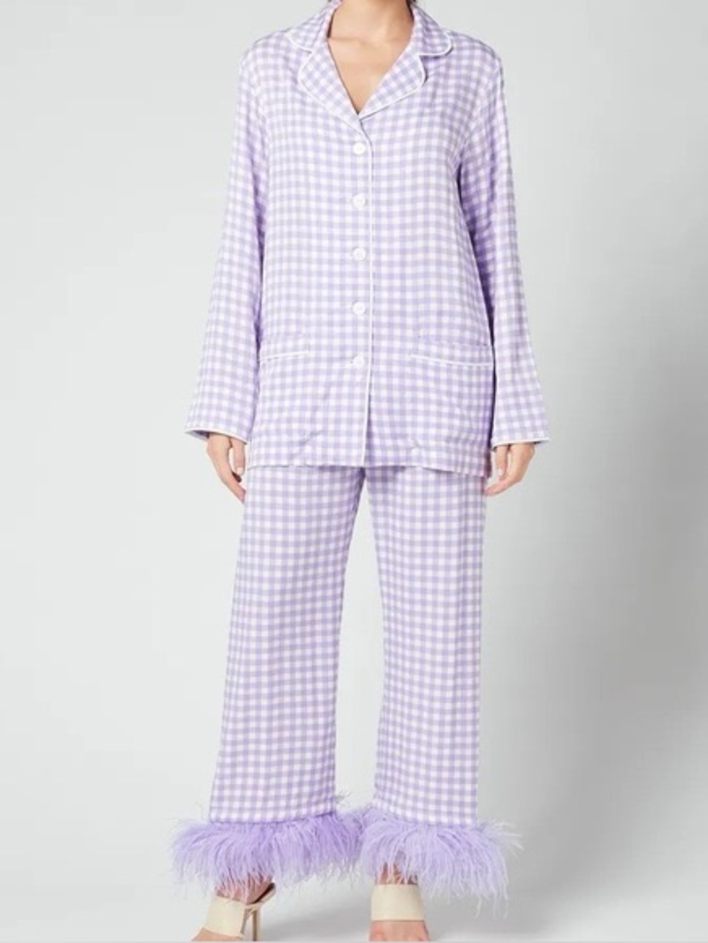 Sleeper purple gingham PJ set (mixed sizes)